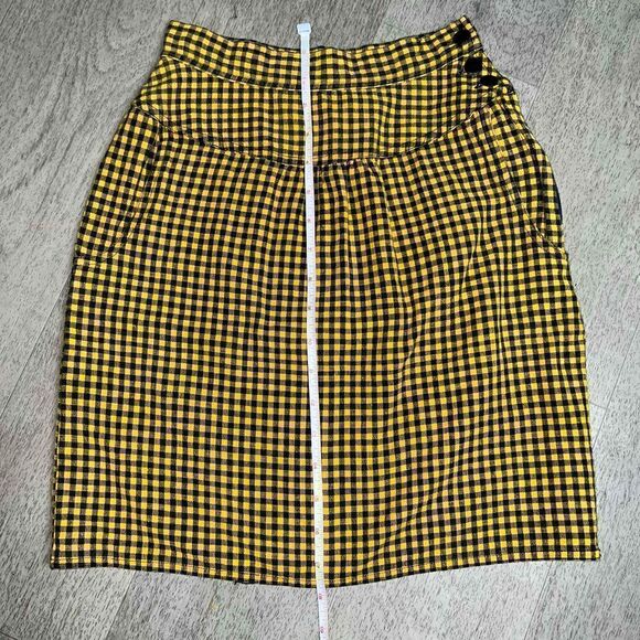 Extra Authentic Sportwear, Vintage 90’s Checker Pencil Skirt Junior Small Size 3 - Picture 4 of 9